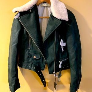 New with Tags Zara Basic faux leather jacket